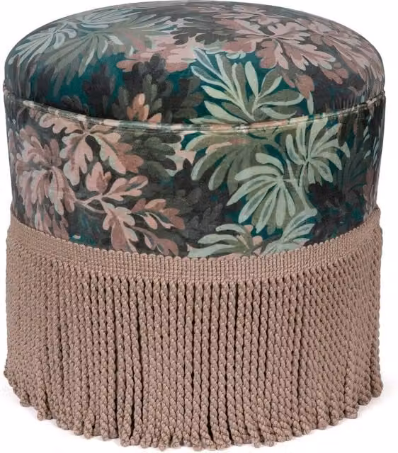 House of Hackney FORIS Velvet Bottoman Soft Body Pouffe in Cerulean Blue, W/D/H: 45 x 45 x 44 cm