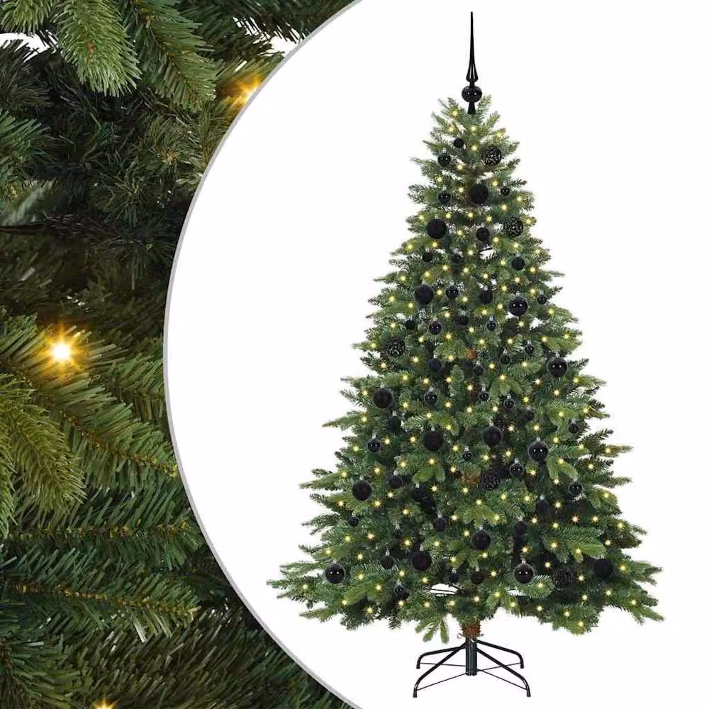 Berkfield Home Beautiful Artificial Green Christmas Tree with 300 Warm White LEDs, Height: 180 cm – 3