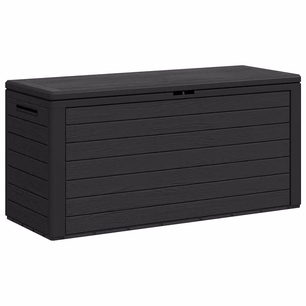 Berkfield Home Garden Storage Box in Anthracite and Black, W/D/H: 116 x 44 x 55 cm – 2