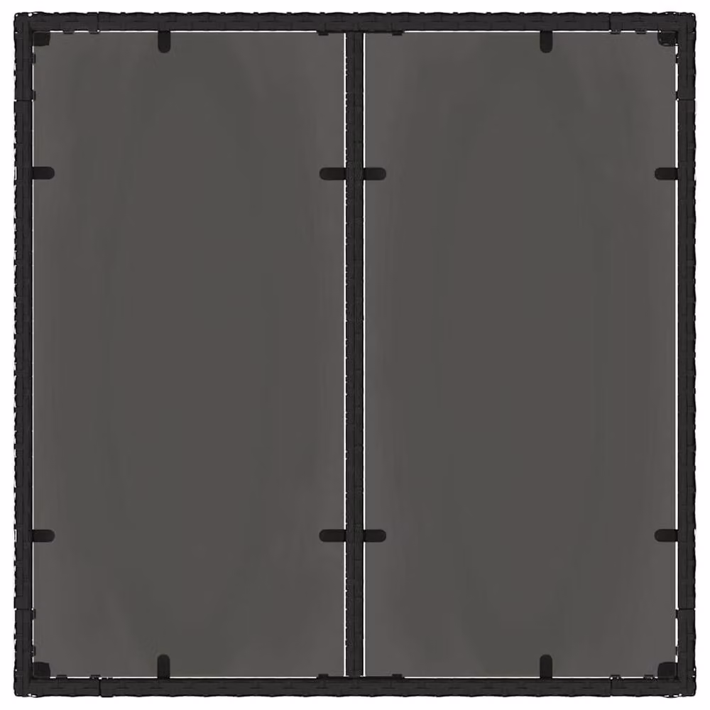 Berkfield Home Square Garden Table with Glass Top in Black, W/D/H: 90 x 90 x 75 cm – 5