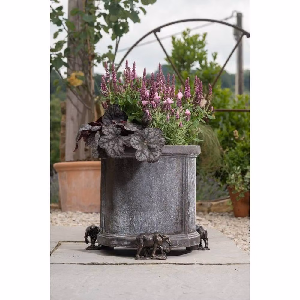 Jardinopia Elephant Plant Pot Feet, Set of 3, Bronze, L6.5 x W7.5 x H11 cm – 3