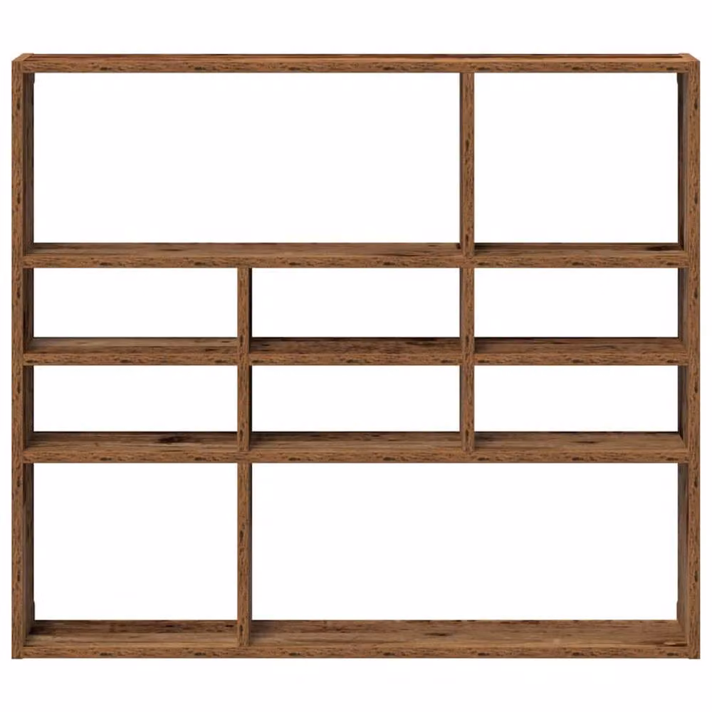 Berkfield Home Old Wood Wall Shelf in Brown, W/D/H: 90 x 16 x 78 cm – 3