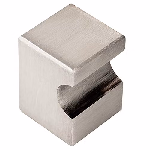 Loops 4 Pack Square Cupboard Door Knob in Brushed Silver, 22 x 22mm with 30mm Projection – 2