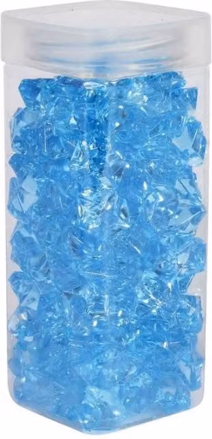 KDMD Large Light Blue Acrylic Stones in Square Jars, 2 Pack, 300g each – 1
