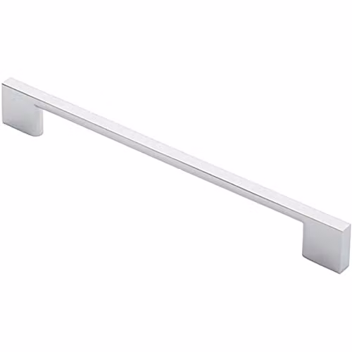 Loops Slim D-Shape Bow Pull Handle in Polished Chrome, W: 220 mm, H: 8.5 mm, Fixing Centres: 192 mm