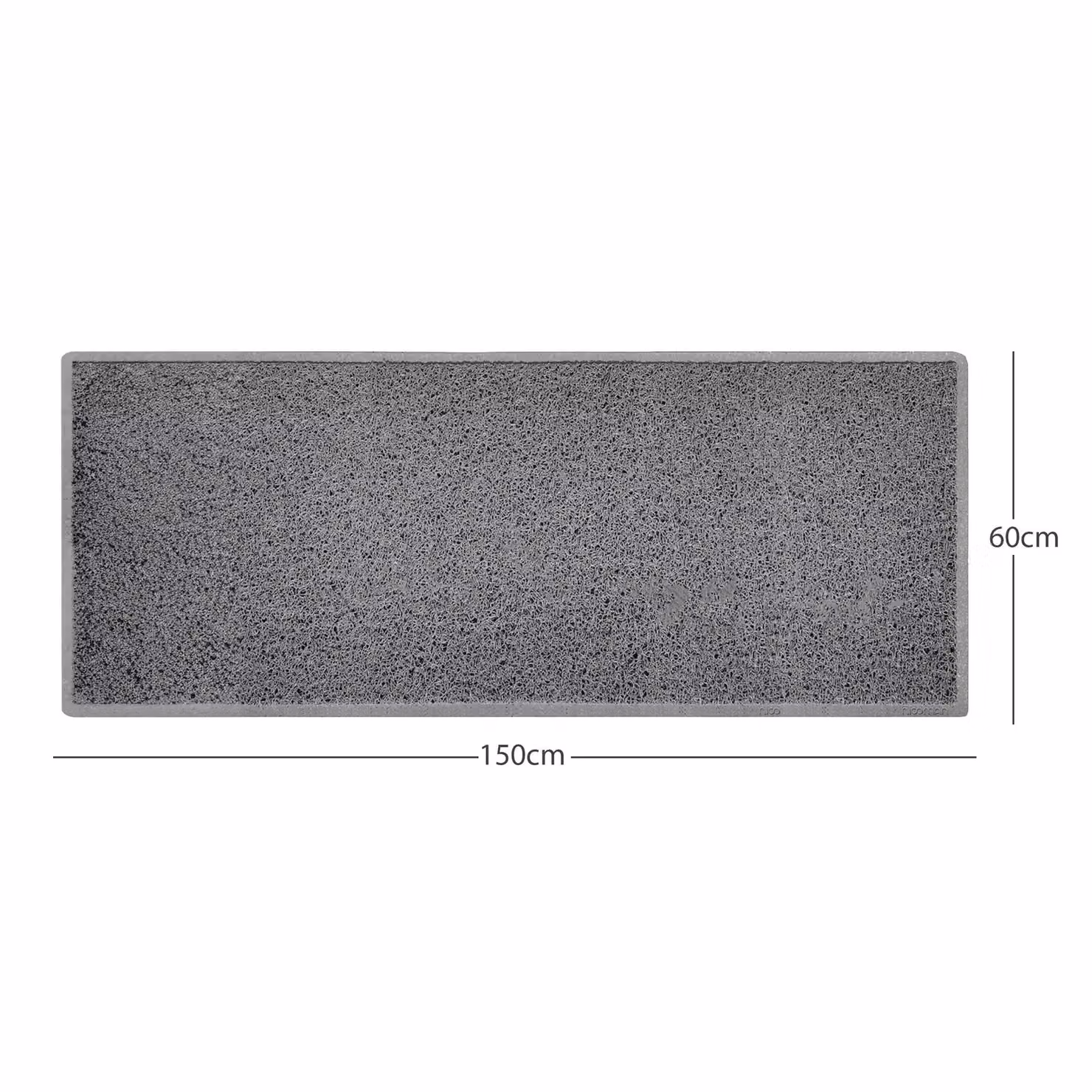 Nicoman Non-Slip PVC Spaghetti Coil Runner Rug in Black, W/D/H: 60 x 150 cm – 2