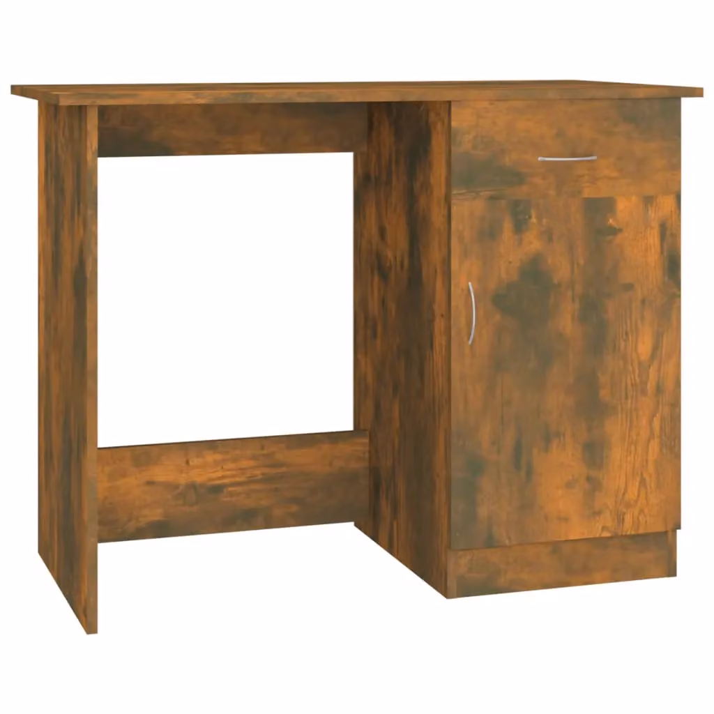 Berkfield Home Modern Writing Desk in Smoked Oak Brown, W/D/H: 100 x 50 x 76 cm – 2