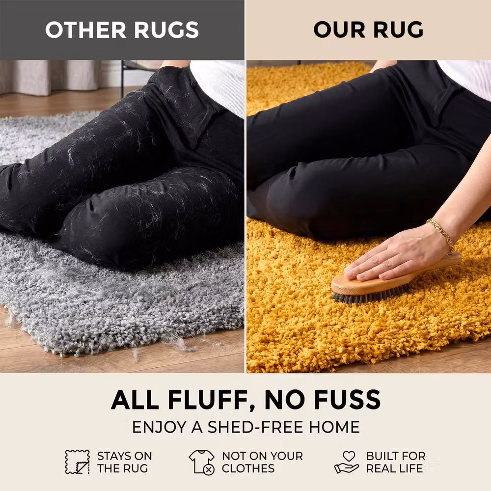 Bravich LTD Shaggy Area Rug in Yellow, W/D: 120 x 170 cm – 5