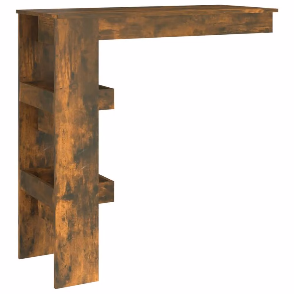 Berkfield Home Modern Wall Bar Table in Smoked Oak Brown, W/D/H: 102 x 45 x 103.5 cm – 4