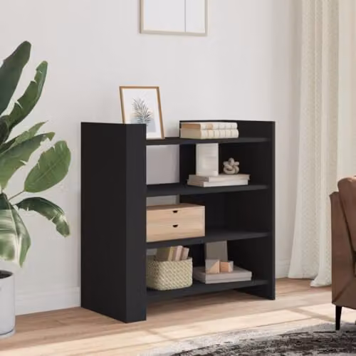 vidaXL Black Minimalist Sideboard in Matt MDF, W/D/H: 73.5 x 35 x 75 cm – 2