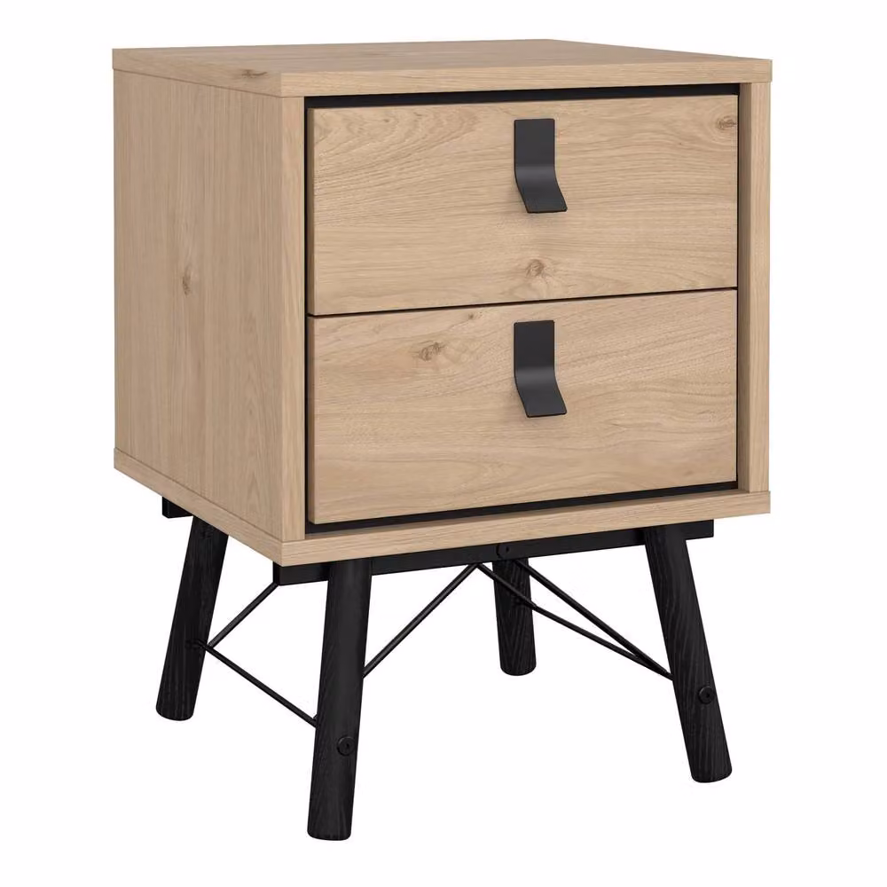 Wyld Haus Juno Oak Bedroom Set with 3 Door Wardrobe and 3 Drawers in Brown and Beige – 5