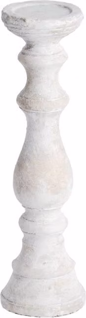 KDMD Modern Round Stone Tabletop Candle Holder in White