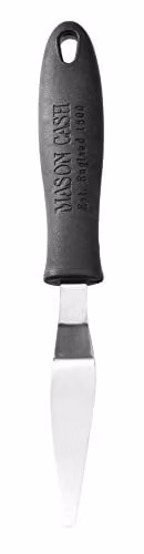 Mason Cash Stainless Steel Tapered Spatula with Hanging Loop in Silver and Black