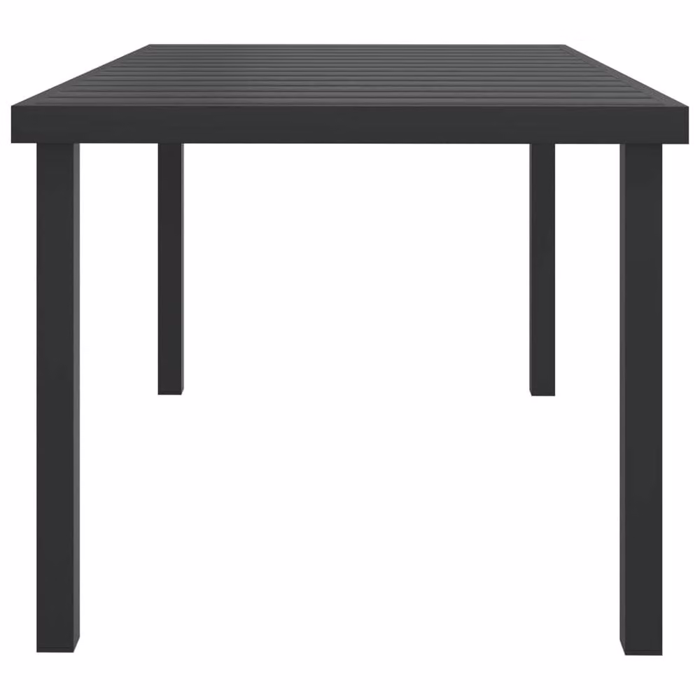 Berkfield Home Garden Table in Black Aluminium and WPC, W/D/H: 140 x 90 x 74 cm – 3