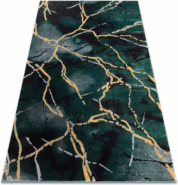 RugsX Emerald Green Glamour Rectangular Rug, W: 160 cm, D: 220 cm – 1