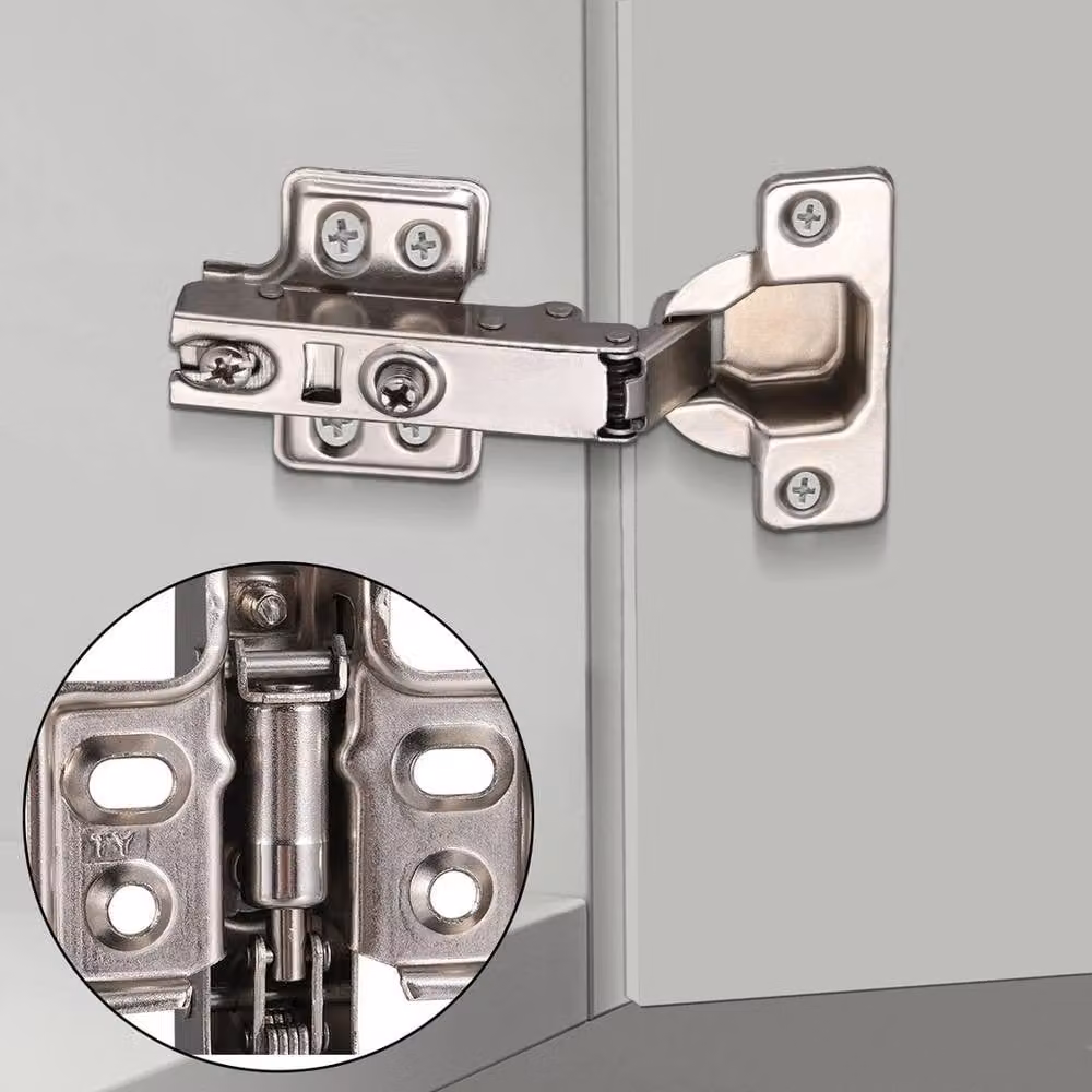 FLAVORA 20-Piece Damped Concealed Cupboard Hinges in Silver Stainless Steel
