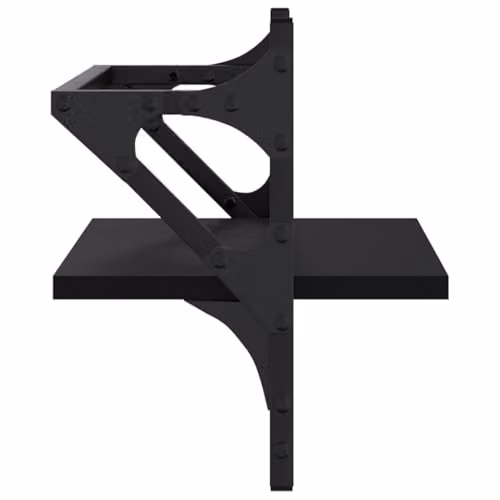 vidaXL Set of 2 Wall Mounted Industrial Shelves with Bars, Black, W/D/H: 40 x 25 x 30 cm – 3