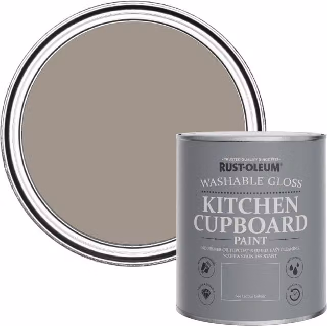 Rust-Oleum Kitchen Cupboard Paint in Gloss Finish, Whipped Truffle, 0.75 l