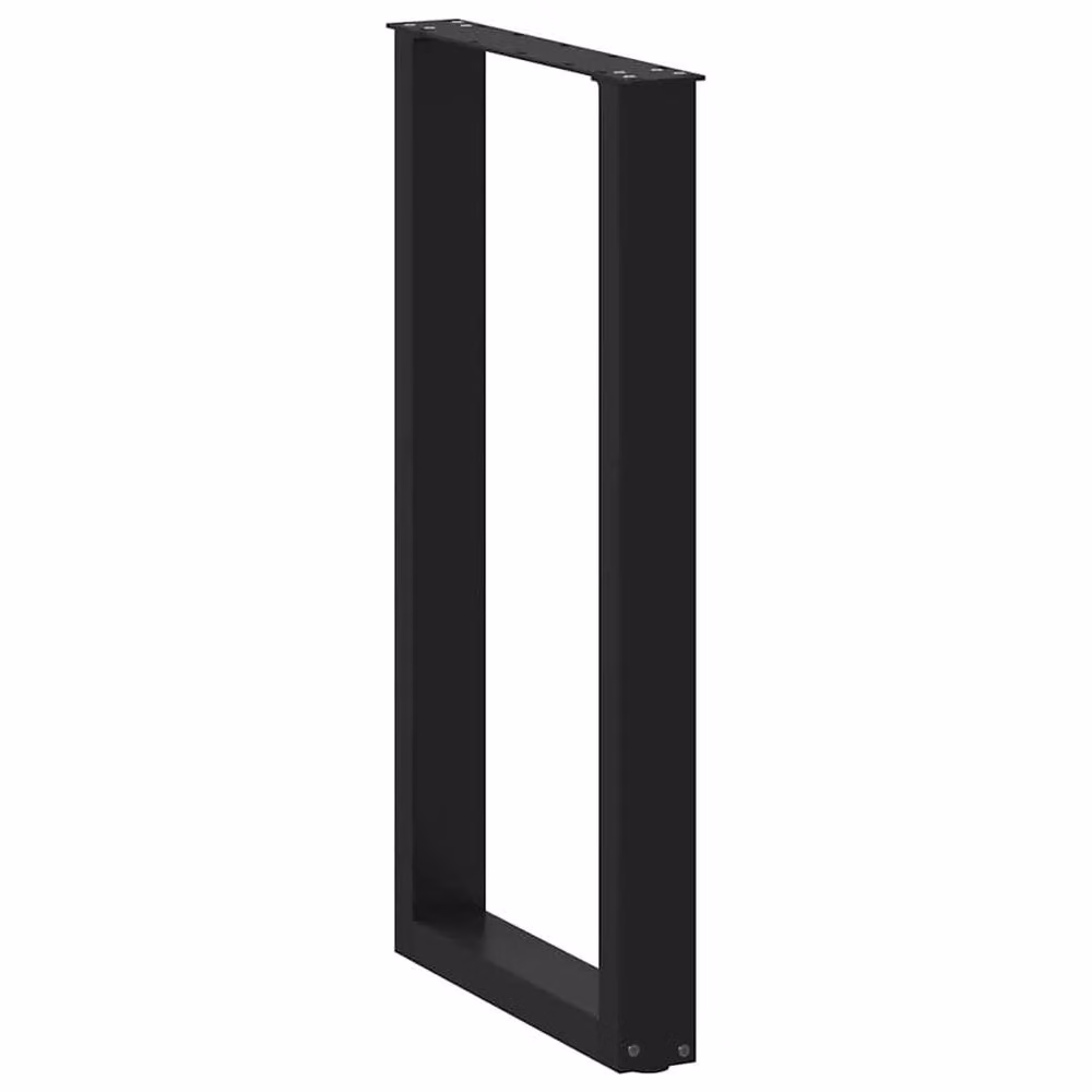 Berkfield Home Modern U-Shaped Coffee Table Legs in Black Steel, 2 Pieces, H: 40 cm, W: 90-91 cm – 4