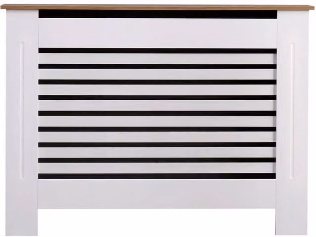 PAWNORA Medium MDF Radiator Cover in White, H 111.5 x W 82 cm x D 19 cm