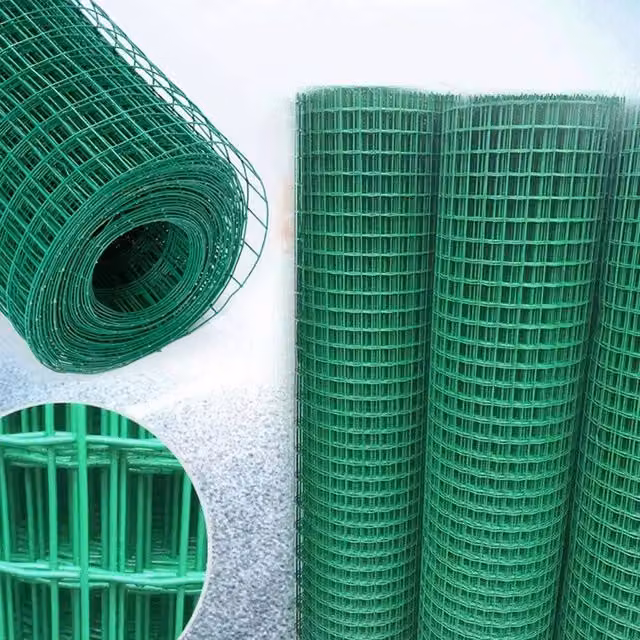 NESTLUNE Green Coated Wire Mesh Garden Chicken Netting, 20m Length, Height: 1.2m, Width: 3m