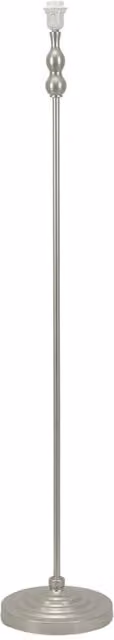 ValueLights Maggie Art Deco Floor Lamp Base in Silver Metal