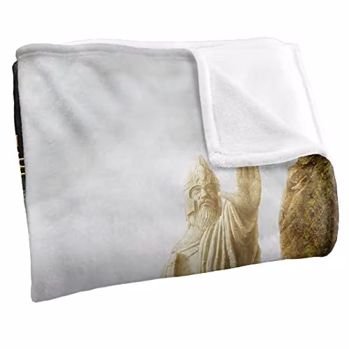 LOGOVISION Lord of the Rings Argonath Throw Blanket, White and Multicolour, W/D/H: 152 x 127 cm – 2