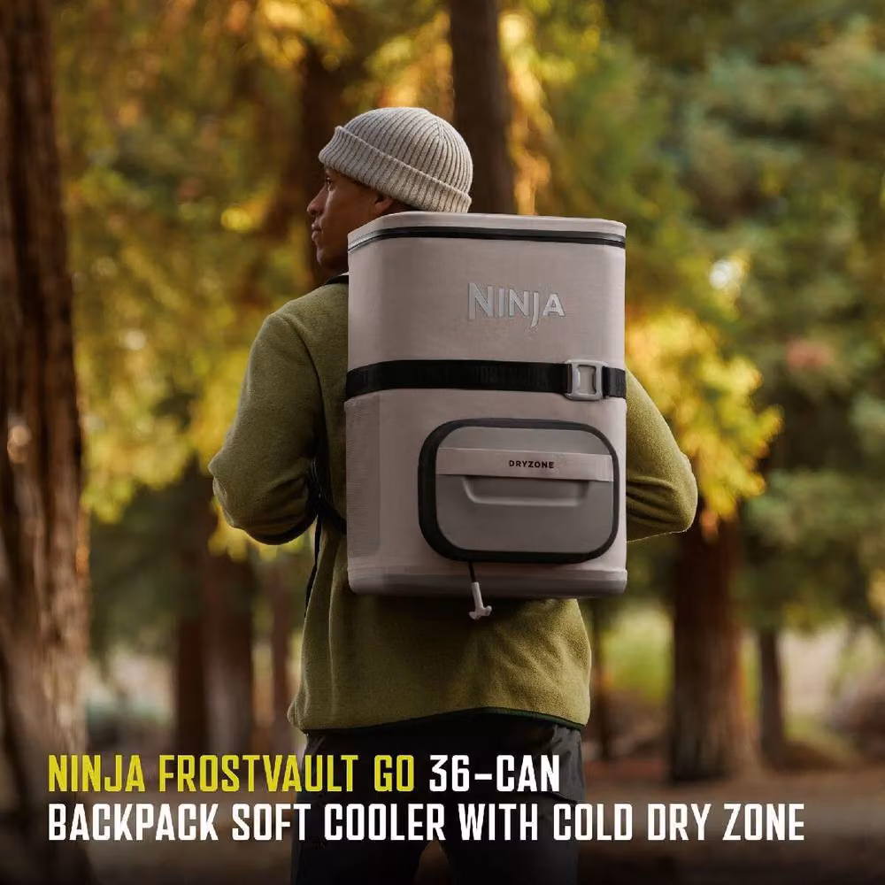 Ninja FrostVault Go 23L Portable Soft Cooler Backpack, Beige, FF136EUUK – 3