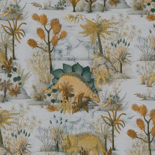 House of Hackney Dinosauria Wallpaper in Multicolour