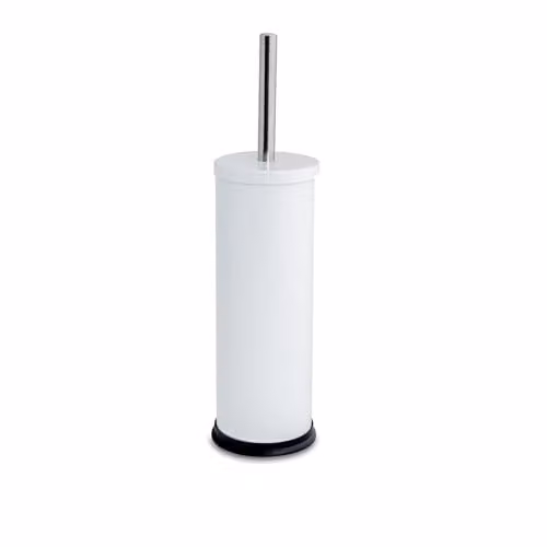 Harbour Housewares White Stainless Steel Toilet Brush and Holder Set with Non-Slip Base