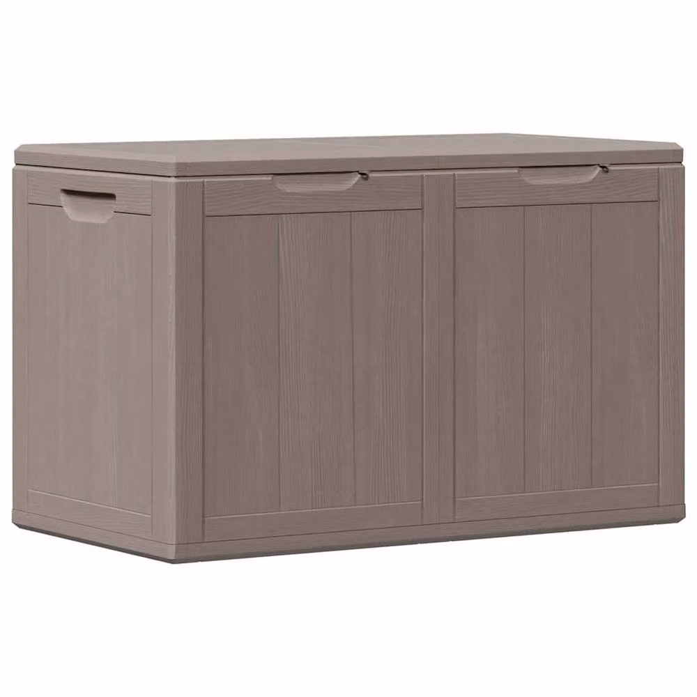 Berkfield Home Garden Storage Box 180L Brown Rattan Plastic – 2