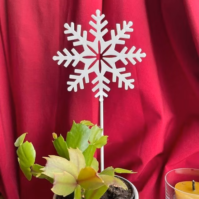 Poppyforge Snowflake Pot Pin Garden Art, Pack of 3, White, Height: 25 cm – 1