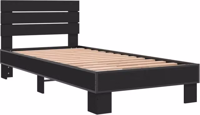 Berkfield Home Durable Bed Frame in Black, W/D/H: 90 x 200 cm – 1