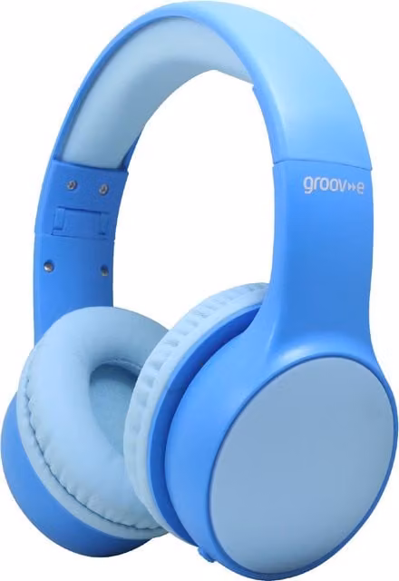Groov-e Wireless Bluetooth DJ Style Headphones in Blue