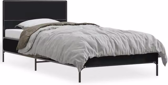 Berkfield Home Modern Bed Frame in Black, W 90 cm x D 200 cm – 1