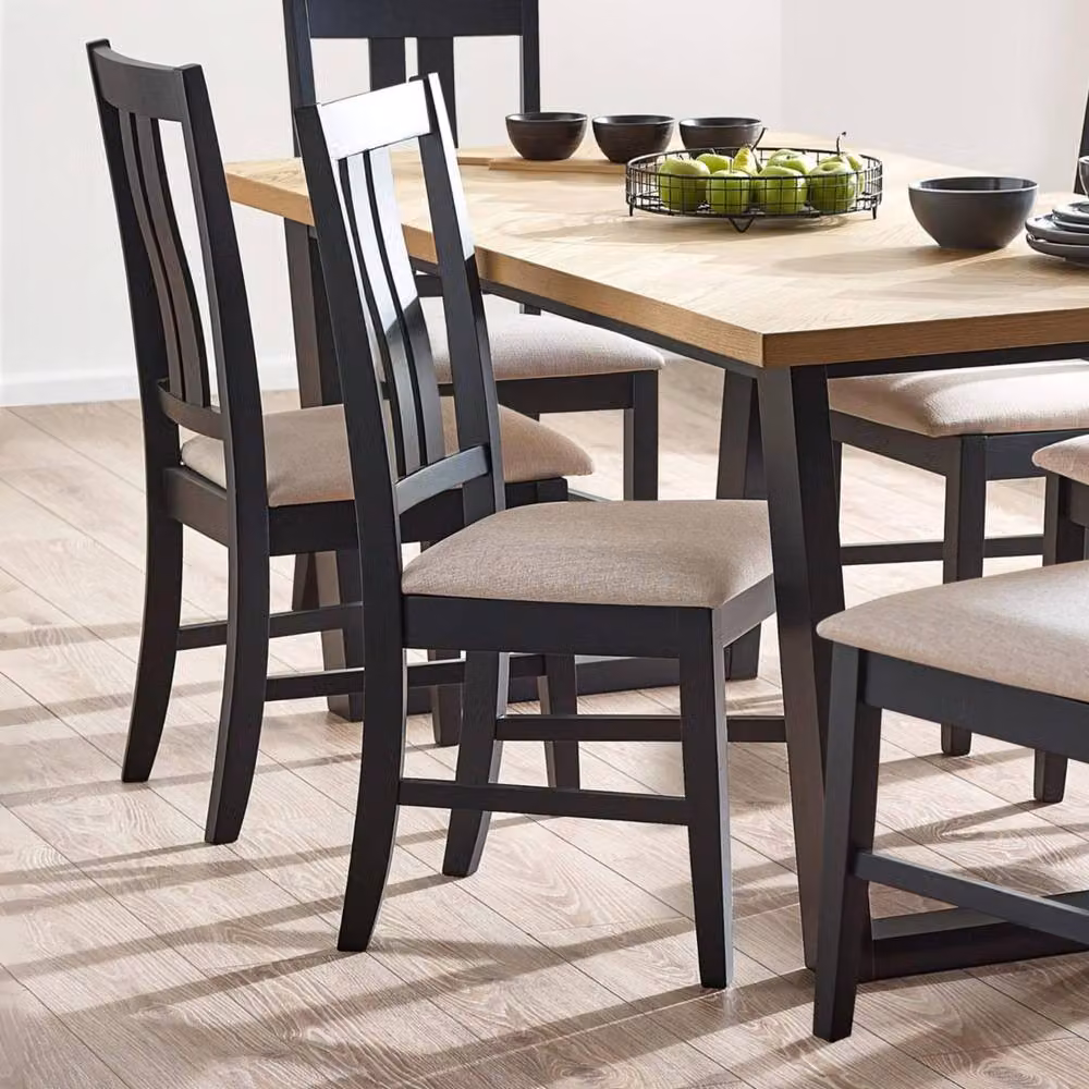 Cheshire Fairview Modern Upholstered Dining Chairs, Set of 2, Black – 3