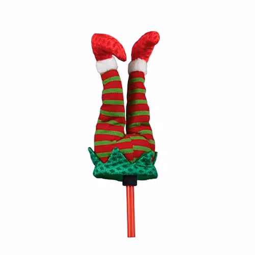 Samuel Alexander Animated Kicking Legs Christmas Elf Decoration, Red and Green, Height: 55 cm – 4