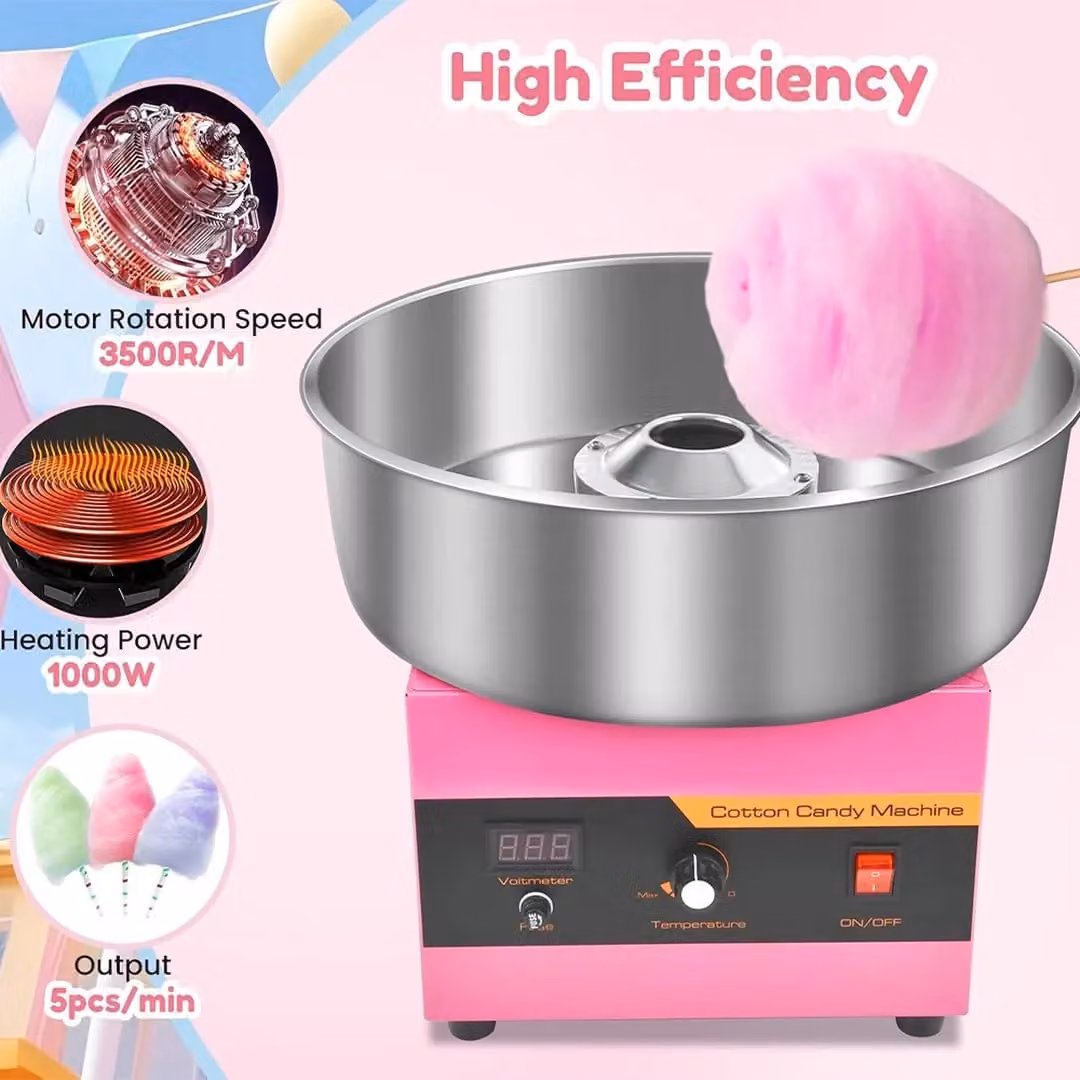 SPETLEK Commercial Electric Party Candy Floss Machine with Digital Display in Pink – 6