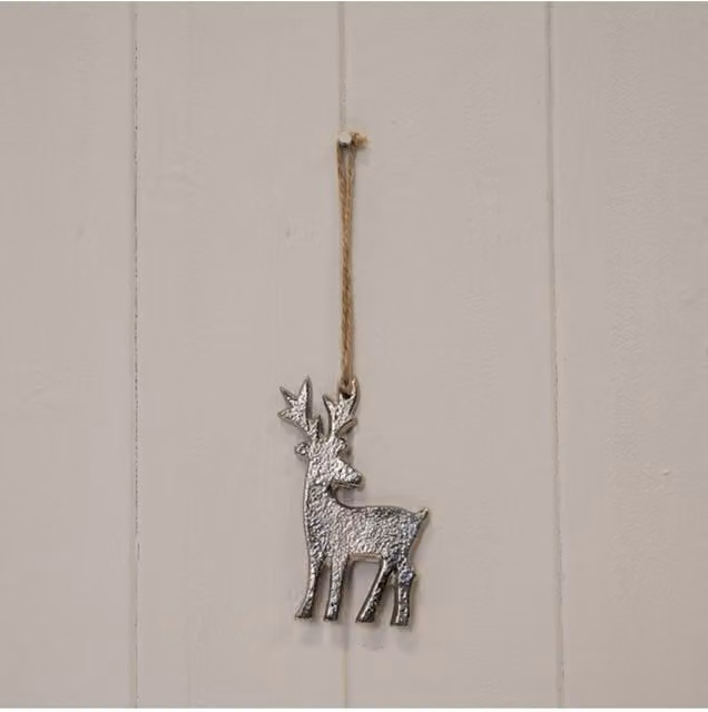 KDMD Silver Metal Hanging Reindeer Figure