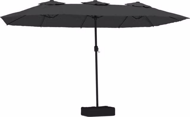 Berkfield Home Double-Head Cantilever Parasol in Anthracite Grey, W: 449 cm, H: 245 cm