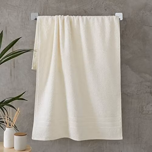 Catherine Lansfield Cotton Bath Sheet Pair, Beige, W: 90 cm, H: 140 cm – 2
