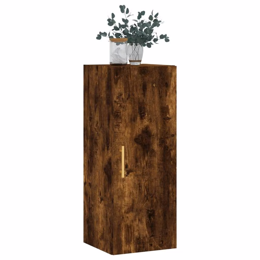 Berkfield Home Wall Mounted Smoked Oak Cabinet in Brown, W/D/H: 34.5 x 34 x 90 cm – 3