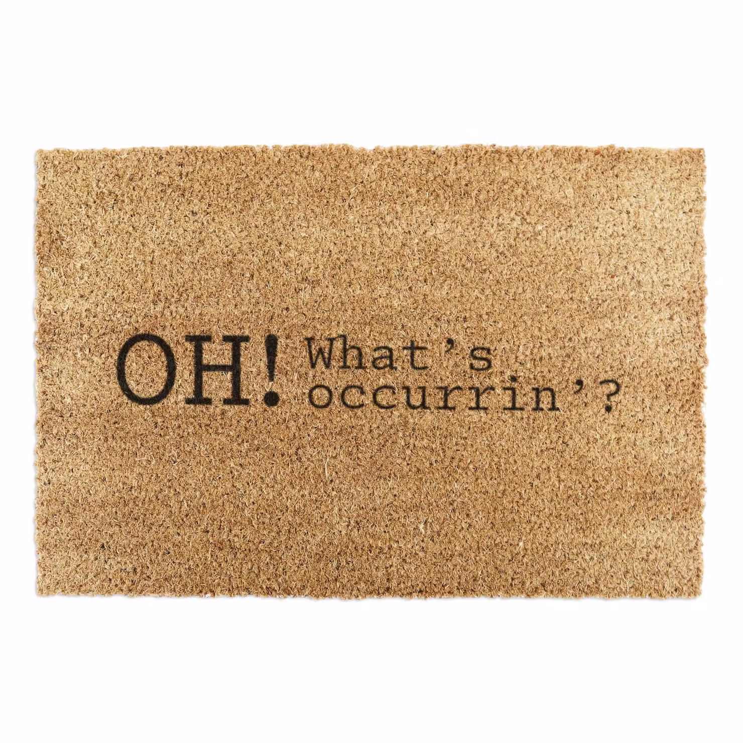Artsy Mats Oh What's Occurin Coir Doormat in Brown, W: 90 cm, D: 60 cm – 2