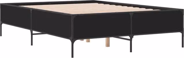 Berkfield Home Durable Bed Frame in Black, W/D/H: 120 x 200 x 44 cm – 1