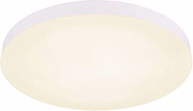 Netlighting Matthew Round Flush Ceiling Light, White Matt, Diameter: 50 cm, LED