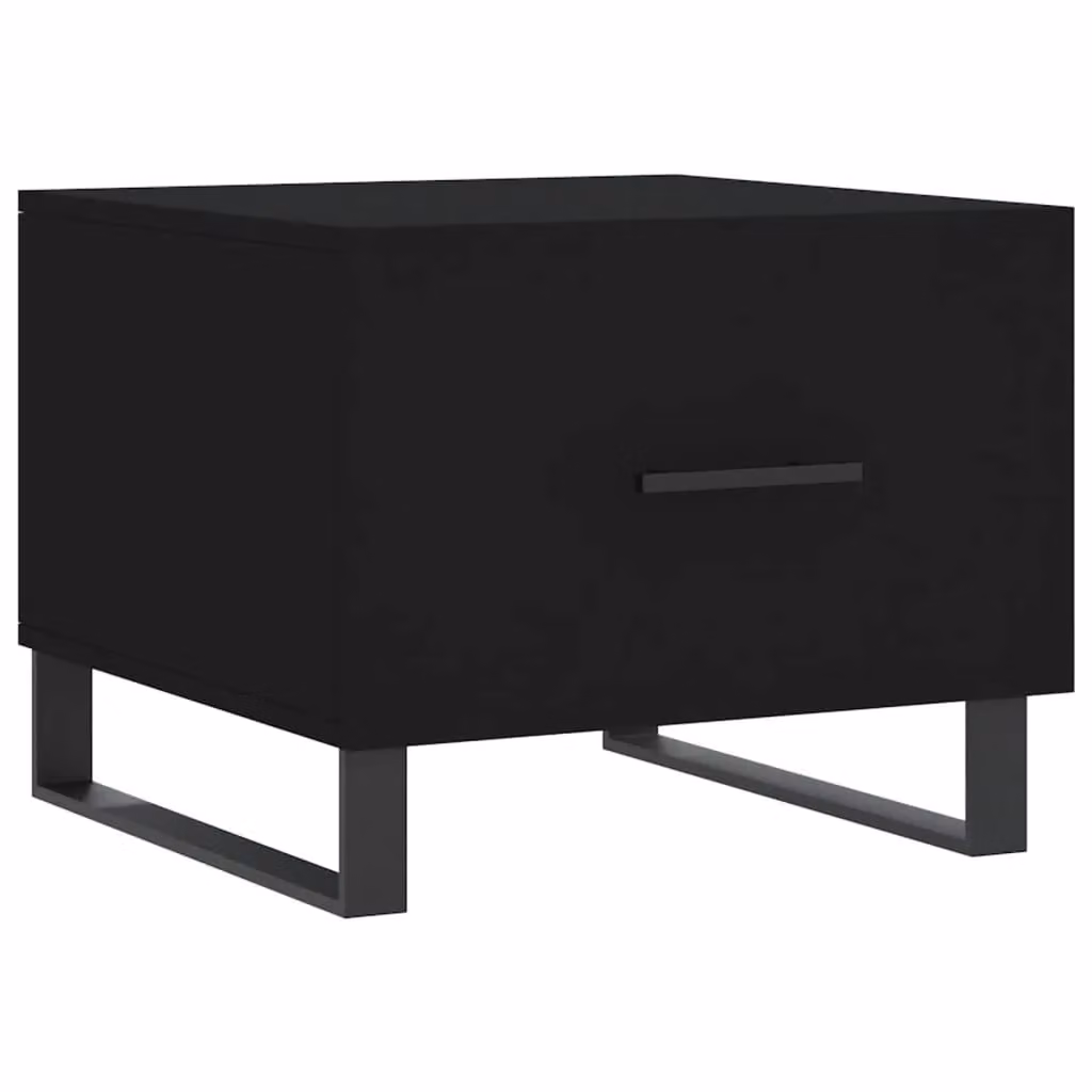 Berkfield Home Set of 2 Black Square Coffee Tables in Engineered Wood, W/D/H: 50 x 50 x 40 cm – 4