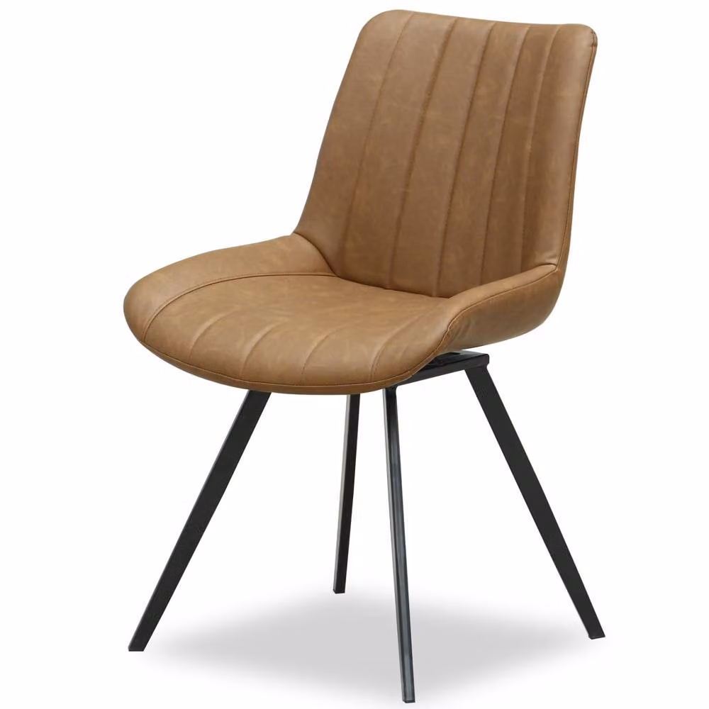 Wyld Haus Arques Tan Swivel Upholstered Dining Chair in Brown – 2