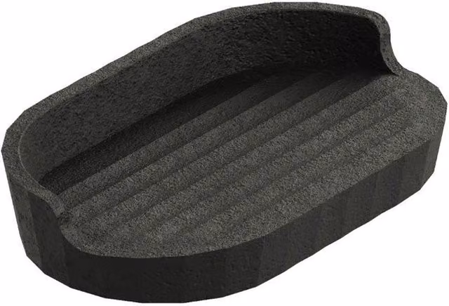 Cosmic Avenir Rectangular Plastic Soap Dish in Black