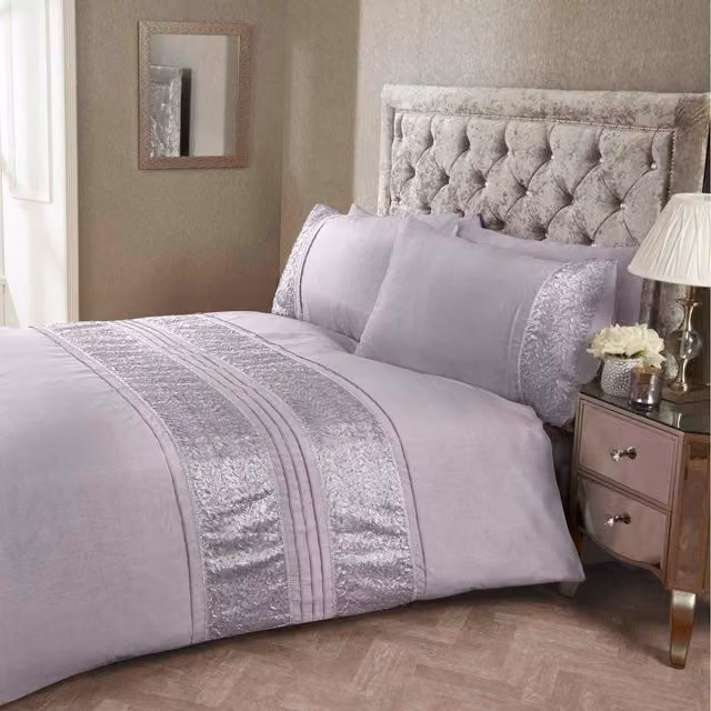 Rapport Home Aurora Floral Polycotton Duvet Set with Pillowcase in Heather