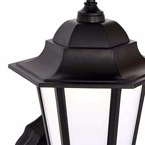 Netlighting Evesham Integrated LED Outdoor Wall Lantern in Matt Black with Frosted Glass, IP44 Rated – 2